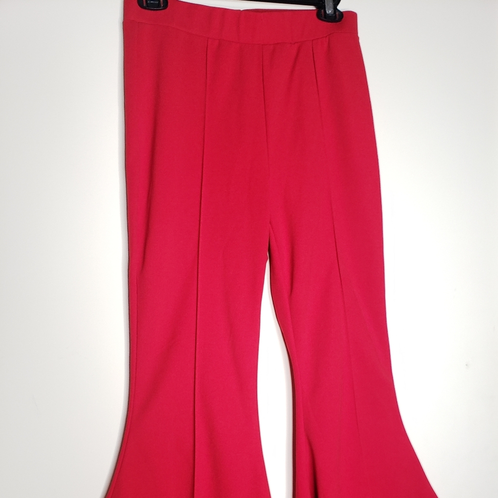 Red Flared Pants - Picture 9 of 13